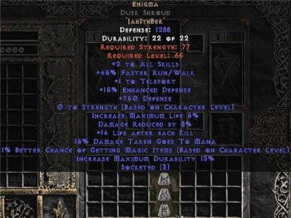 Enigma Dusk Shroud +750-769 Defense - East Ladder