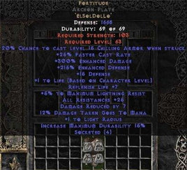 Fortitude Archon Plate - 25-29 Res & 1-1.375 Life - Europe HC Ladder