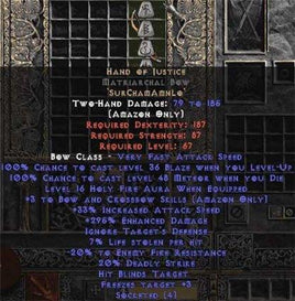 Hand of Justice Matriarchal Bow - 280-329% ED - Europe HC Ladder