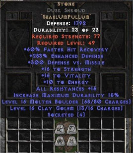 Stone Dusk Shroud - 265-289% ED - West Non-Ladder
