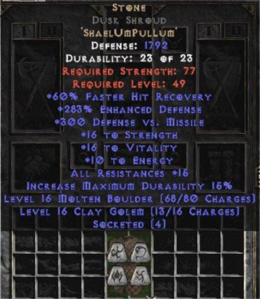 Stone Dusk Shroud - 265-289% ED - West Non-Ladder
