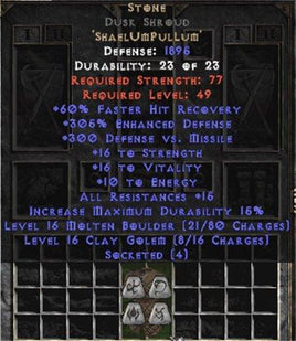 Stone Dusk Shroud - 305% ED - Perfect - West Non-Ladder
