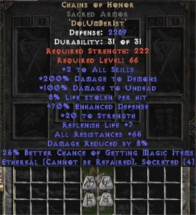 Chains of Honor Sacred Armor - Eth Bugged - Europe Ladder