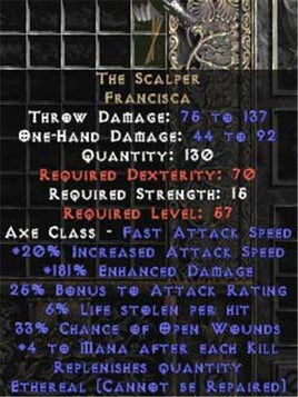 The Scalper - Ethereal - West Non-Ladder