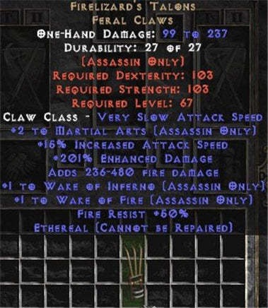 Firelizard's Talons - Ethereal - East HC Ladder