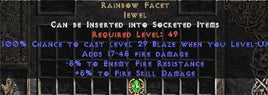 Rainbow Facet - @ Level-Up & +5/-5 Fire - Perfect - West Non-Ladder