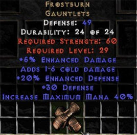Frostburn - 49 Def, 20% ED - Perfect - West Non-Ladder