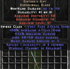 Ginther's Rift - Ethereal - Unid - West Non-Ladder