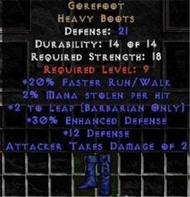 Gorefoot - +30% ED - West Non-Ladder