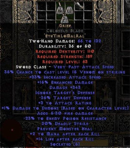 Grief Colossus Blade - 30-34% IAS & 340-369 Damage - Europe Ladder
