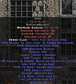 Grief Phase Blade - 35-39% IAS & 340-369 Damage - Europe Ladder