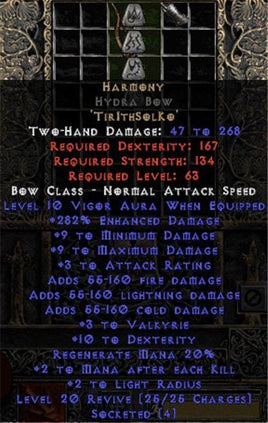 Harmony Hydra Bow - 260-289% ED & 2-5 Valk - Europe Non-Ladder