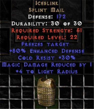 Iceblink - 172 Def, +80% ED - Perfect - West Non-Ladder