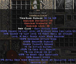 Ice Crusader Bow - 140-189% ED & 30% CSD - West Non-Ladder
