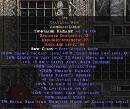 Ice Crusader Bow - 210-224% ED & 25-29% CSD - West Non-Ladder