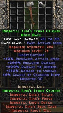Immortal King's Stone Crusher - West Non-Ladder