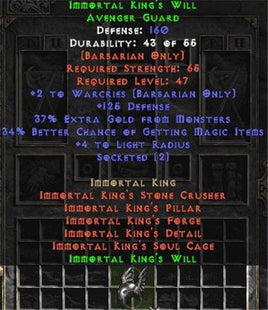 Immortal King's Will - 40% MF - Europe Ladder