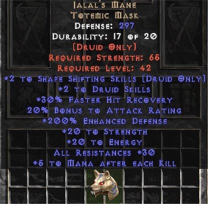 Jalal's Mane - 200% Edef - Perfect - West Non-Ladder