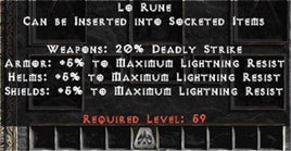 Lo Rune - West Non-Ladder