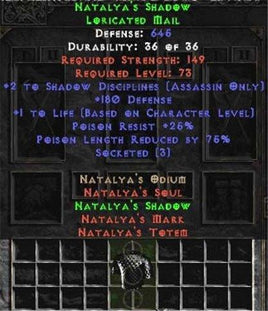 Natalya's Shadow - 3 Sockets - West Non-Ladder
