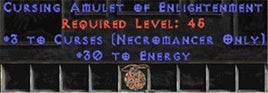 Necromancer Amulet - 3 Curses & 30 Energy - East Ladder