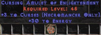 Necromancer Amulet - 3 Curses & 30 Energy - East HC Ladder