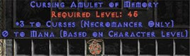 Necromancer Amulet - 3 Curses & 0.75 MPL - Europe Ladder