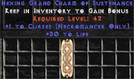Necromancer Curses w/ 30 Life GC - West Non-Ladder