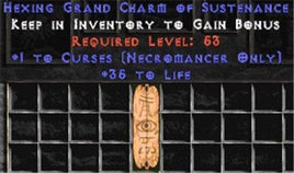 Necromancer Curses w/ 35 Life GC - West Non-Ladder