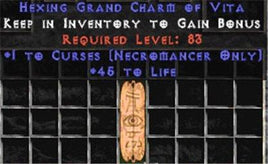 Necromancer Curses w/ 45 Life GC - West Non-Ladder