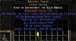 Necromancer Hellfire 20 Resist All/20 Stats - East Ladder