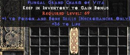 Necromancer Poison & Bone Skills w/ 36-39 Life GC - East Ladder