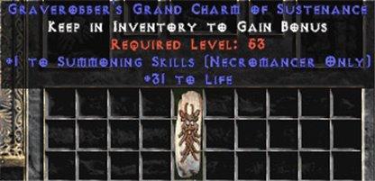 Necromancer Summoning Skills w/ 31-34 Life GC - Europe HC Ladder