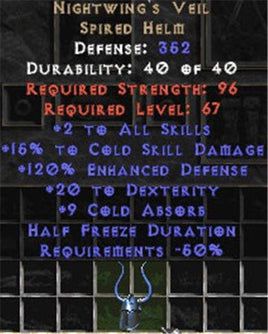 Nightwing's Veil - 15% CD & 20 Dex - West Non-Ladder