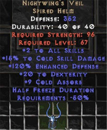 Nightwing's Veil 15% to Cold Skill - Europe HC Ladder