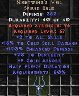 Nightwing's Veil 15% to Cold Skill - West Non-Ladder