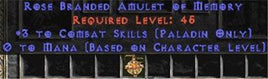 Paladin Amulet - 3 Combat Skills & 0.75 MPL - Europe Non-Ladder