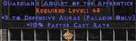 Paladin Amulet - 3 Defensive Auras & 10% FCR - West Non-Ladder