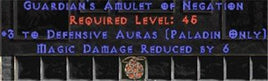 Paladin Amulet - 3 Defensive Auras & 6 MDR - West Non-Ladder
