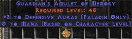 Paladin Amulet - 3 Defensive Auras & 0.75 MPL - West Non-Ladder