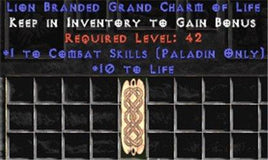 Paladin Combat Skills w/ 10-20 Life GC - West Non-Ladder