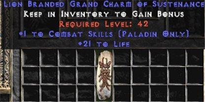 Paladin Combat Skills w/ 21-29 Life GC - Europe HC Ladder