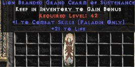 Paladin Combat Skills w/ 21-29 Life GC - West Non-Ladder