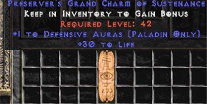 Paladin Defensive Auras w/ 30 Life GC - East HC Ladder