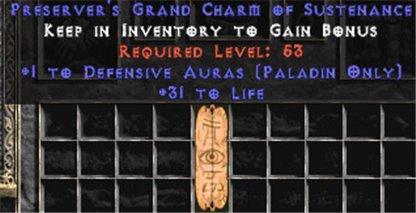 Paladin Defensive Auras w/ 31-34 Life GC - West Ladder