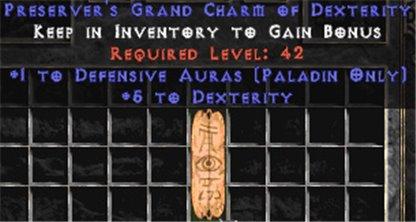 Paladin Defensive Auras w/ 3-5 Dex GC - Europe HC Ladder