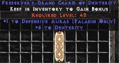 Paladin Defensive Auras w/ 6 Dex GC - West Ladder