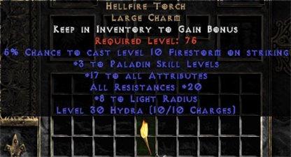 Paladin Hellfire 20 Resist All/17-19 Stats - West Ladder