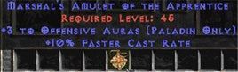 Paladin Amulet - 3 Offensive Auras & 10% FCR - Europe Non-Ladder