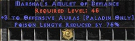 Paladin Amulet - 3 Offensive Auras & 75% PLR - West Non-Ladder